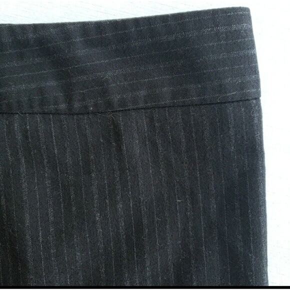 Banana Republic Wool Skirt Womens 10 Black Pinstripe Career Casual Academia Goth - Picture 6 of 11